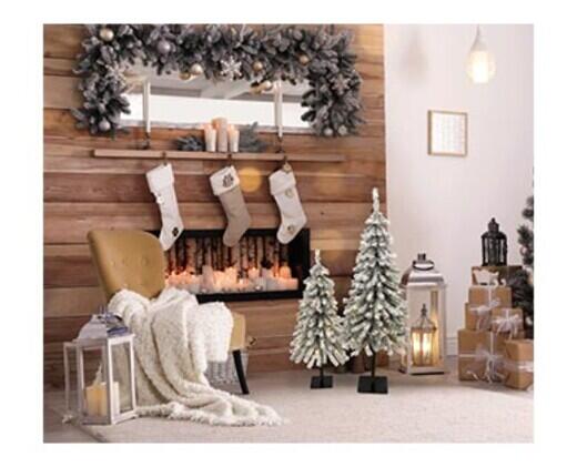 Merry Moments 
 LED Flocked Alpine Trees