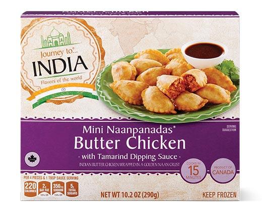 Journey To... Mini Naanpanadas Butter Chicken or Chickpea Curry