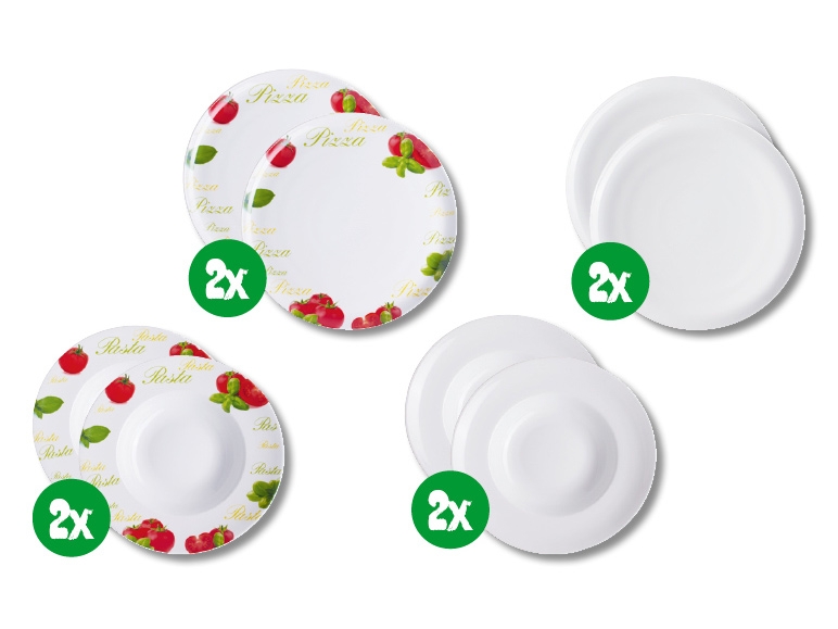 Assiettes à pâtes/ pizza, lot de 2