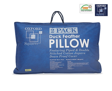 DUCK FEATHER PILLOW 2PK