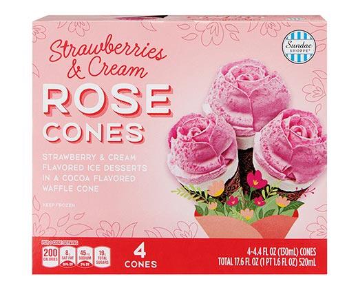 Sundae Shoppe Strawberries and Cream Rose Cones