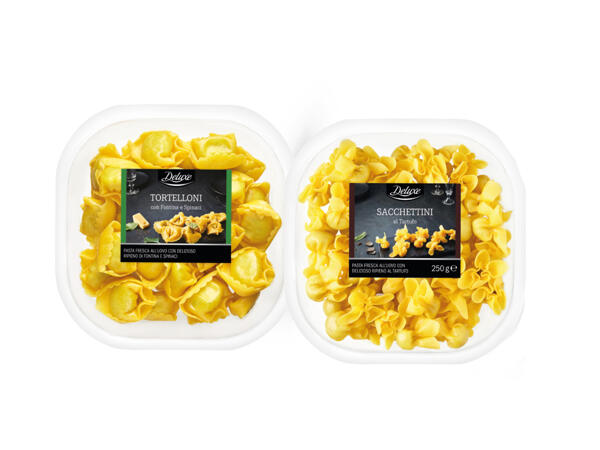 "Tortelloni" with Fontina Cheese and Spinach or "Sacchettini" with Truffle