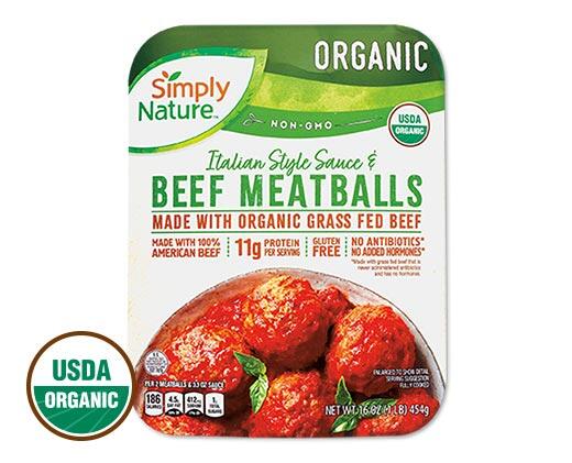 Simply Nature 
 Organic Grass-Fed Beef Meatballs