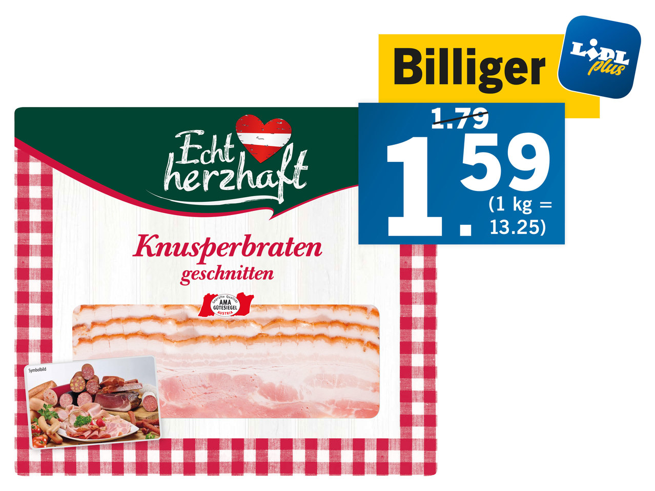 ECHT HERZHAFT Knusperbraten geschnitten