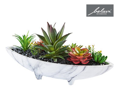 Artificial Succulents in Decorative Pots