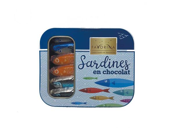 Boîte de 12 sardines en chocolat