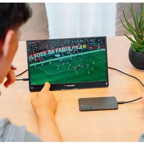 VERBATIM Tragbarer Touchscreen Monitor Light 14" Full HD 1080p & kabellose Stromversorgung