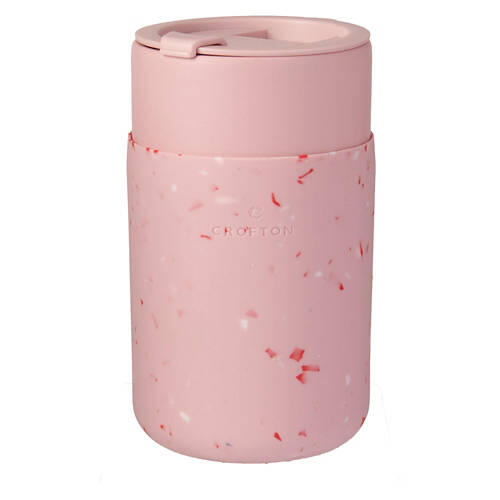 Ceramic & Silicone Terrazzo Travel Mug, Pink
