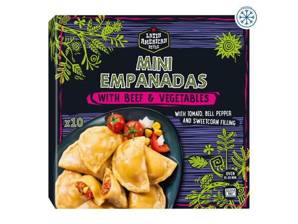Latin American Style 10 Mini Empanadas with Beef & Vegetables