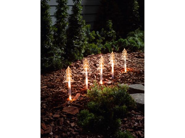 LED Stake Lights With Ground Spike, 4 or 5 Pieces