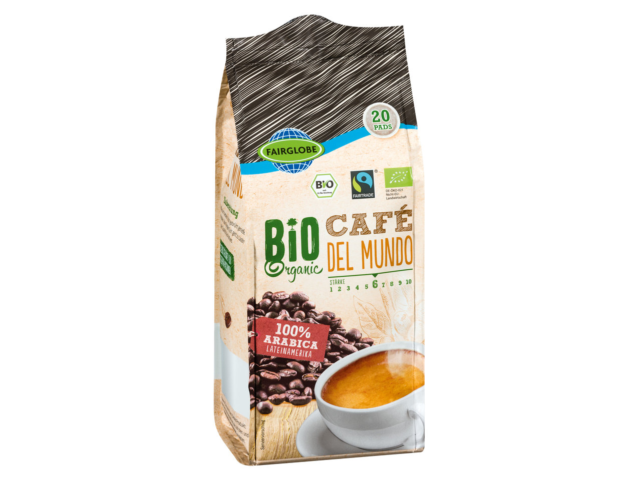 FAIRGLOBE Bio Fairtrade Kaffeepads