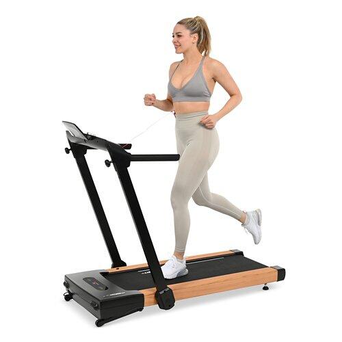 CHRISTOPEIT Laufband 2 in 1 Holzoptik