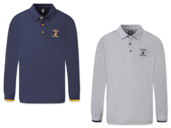 Herren Langarm-Poloshirt
