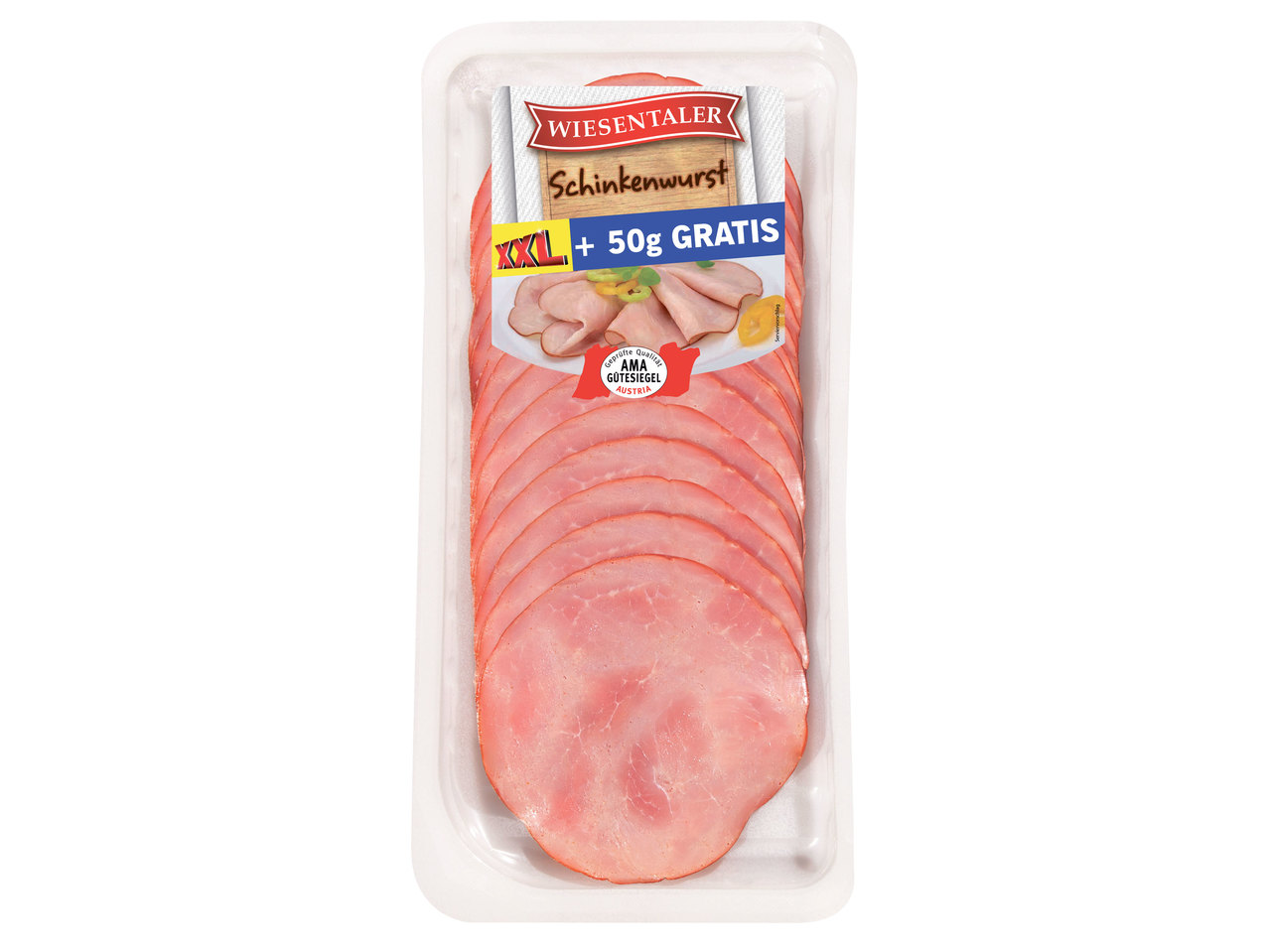 WIESENTALER Schinkenwurst 125 g + 50 g gratis