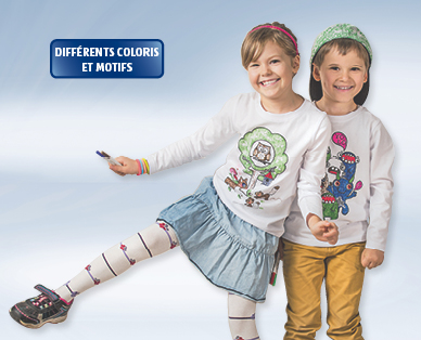 T-shirts manches longues à colorier pour enfants KIDZ ALIVE