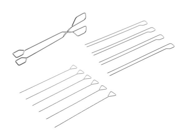 Brochettes doubles/​pince/​brochettes à grillades
