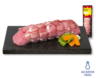 Rôti de veau grenadin, bardé de lard de veau