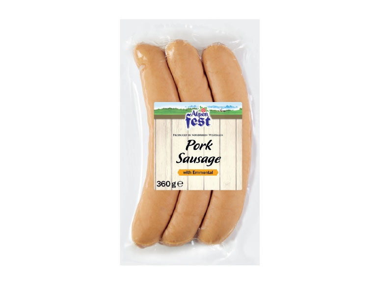 Worsten met emmentaler