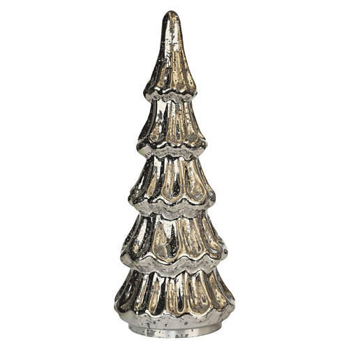 5 Tier LED Glass Tree, Silver