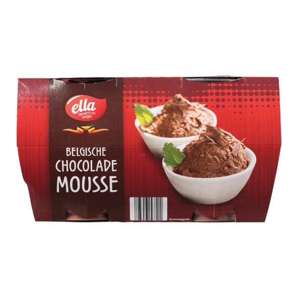 4-pack Ella Belgische chocolade mousse