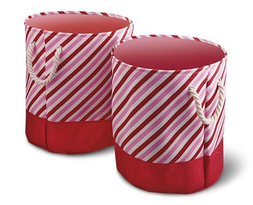 Huntington Home Holiday Canvas Bins