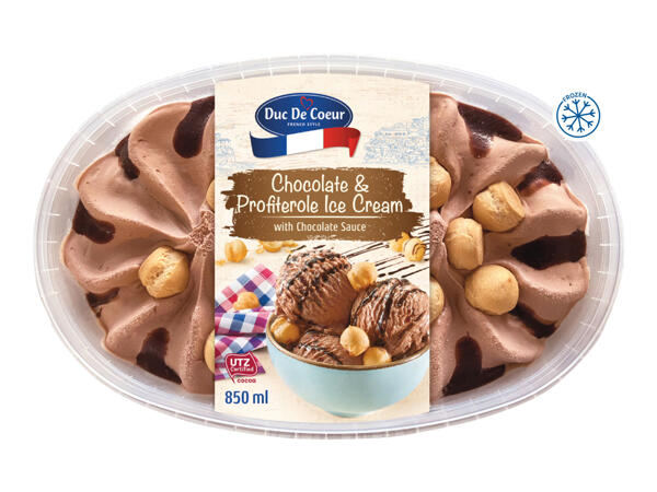 Duc De Coeur Chocolate & Profiterole Ice Cream