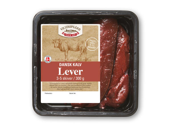 Dansk kalvelever i skiver