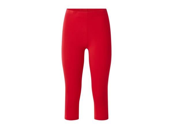 Ladies' Red Cropped Leggings