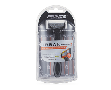 PRINCE URBAN MAXIMUM 5 BLADE HYBRID RAZOR WITH 8 CARTRIDGES