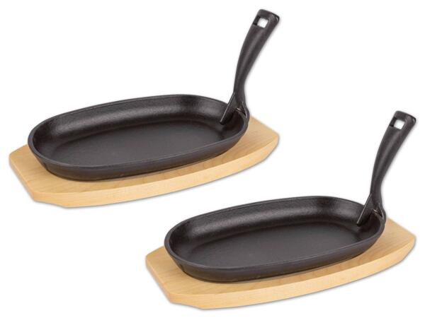 Gusseisen Servierpfännchen-Set, 2 Stück