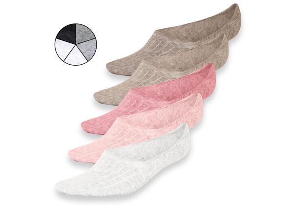 Ladies' No-Show Socks, 5 pairs