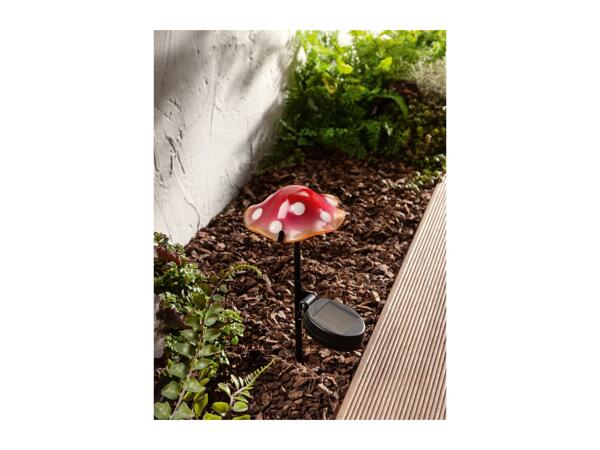 Red Solar Toadstool Garden Stake Light