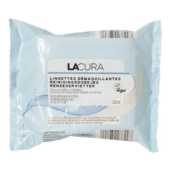 LACURA(R) 				Lingettes démaquillantes, 25 pcs