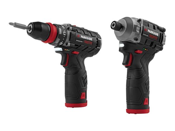 Parkside Performance 12V Starter Set Cordless Drill Driver & Cordless Impact Screwdriver