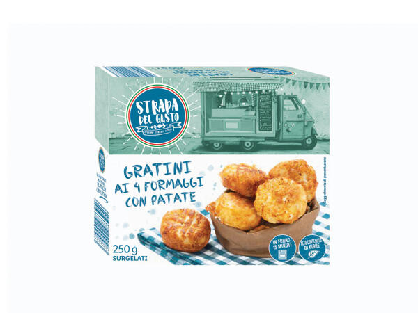 Potato Cakes with Four Cheeses
