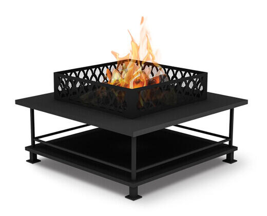 Belavi 
 Large Fire Pit with Wood Storage