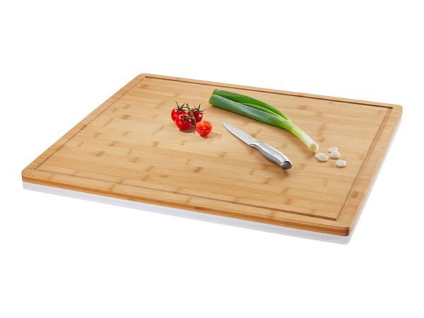 Livarno Home 2 in 1 Bamboo Chopping Board & Hob Cover