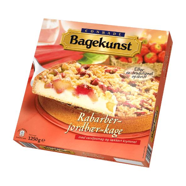 Rabarberjordbær- eller æblekage