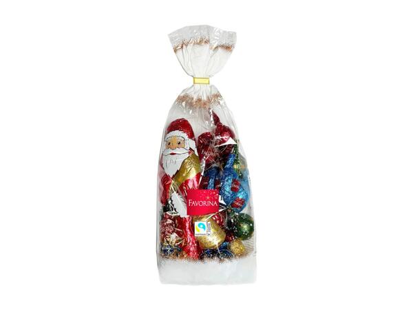 Christmas Bag with Chocolate Figures