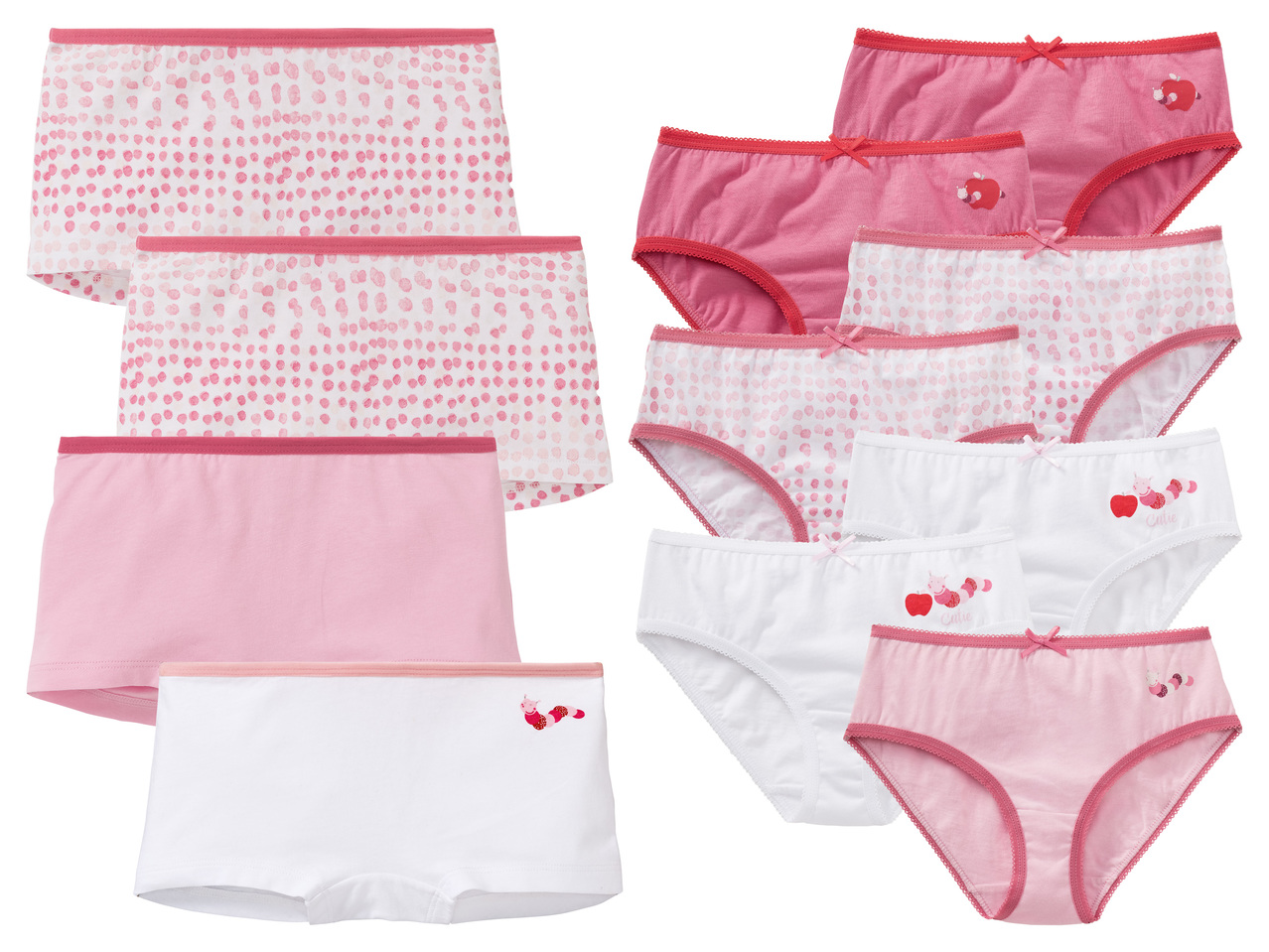 LUPILU(R) Kleinkinder Mädchen Slip, 7 Stück/Panty, 4 Stück1