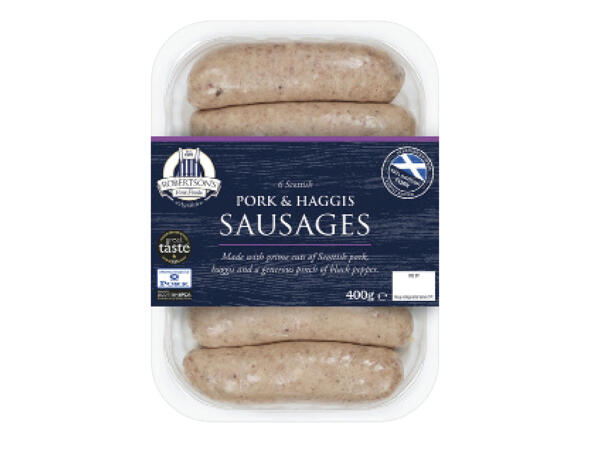 Robertson's 6 Pork and Haggis Sausages