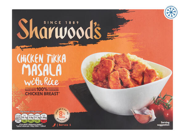 Sharwood's Chicken Tikka Masala with Rice, Lamb Biryani or Chow Mein
