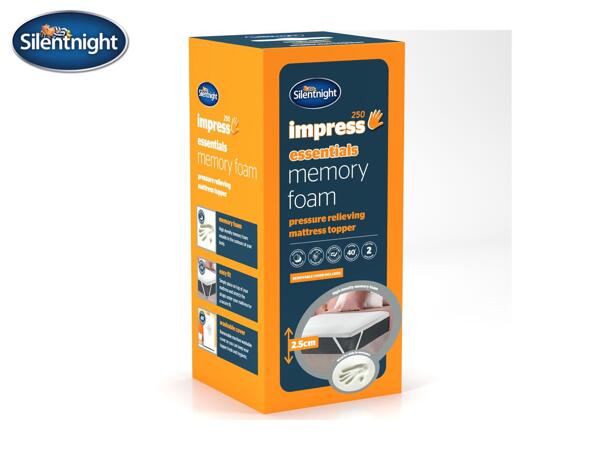 Silentnight Memory Foam Pressure Relieving Mattress Topper - King