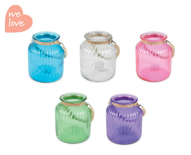 Outdoor Large Glass Jar Candle Holder