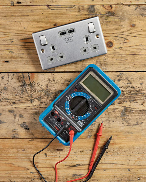 Brushed Steel USB Double Wall Socket