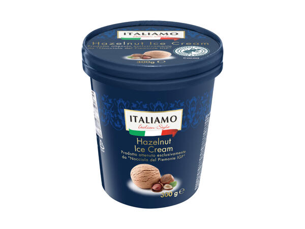 Glace aux noisettes Piémont IGP