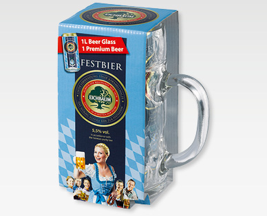Bière de fête avec une chope EICHBAUM