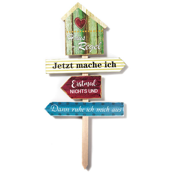 Holz-Gartenschild