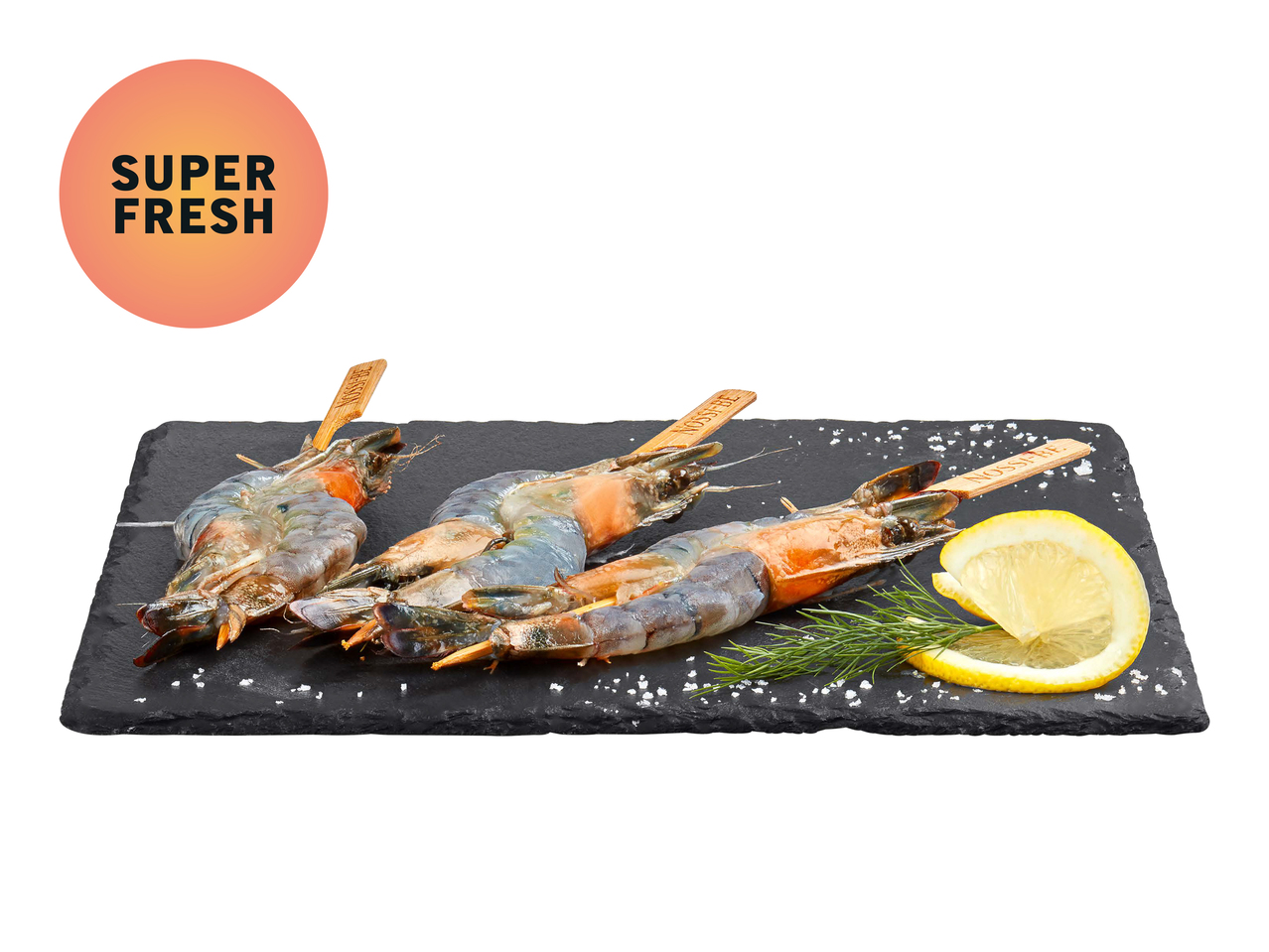 Brochettes de crevettes Black Tiger ASC
