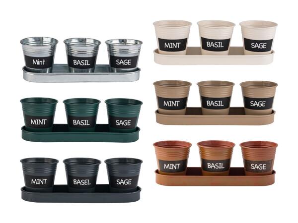 Set de pots pour plantes aromatiques